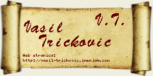 Vasil Tričković vizit kartica